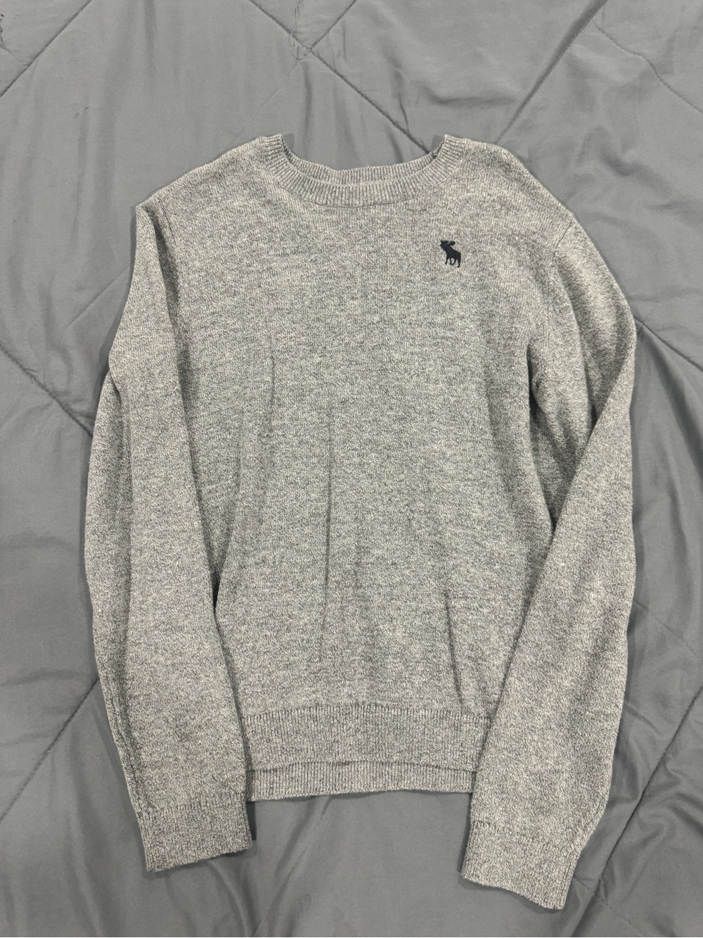 Kids Gray Crewneck Sweater - Abercrombie & Fitch